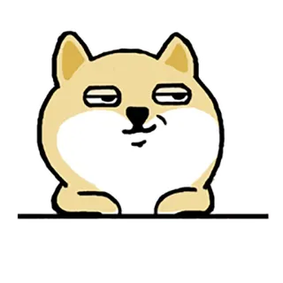 😒 狗, 卡通, 动物, 贴纸, 梗, 搞笑, 可爱 whatsapp sticker
