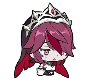 😰 Rosaria Genshin Impact anime, video game, rosaria, genshin impact, chibi telegram sticker