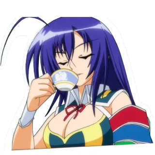 ☕ Anime, Dziewczyna, Herbata, Słodkie, Postać, Kreskówka telegram sticker