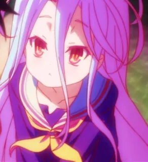 ❓ Shiro No Game No Life Anime, Cô gái, Shojo, Manga, Shiro, No Game No Life whatsapp sticker