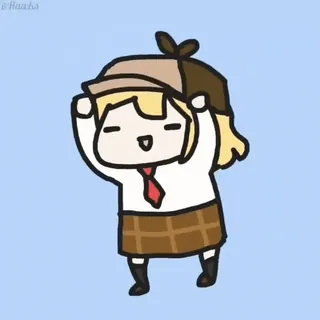 💃 Amelia Watson Amelia Watson, VTuber, HoloLive, Anime fille, Personnage de dessin animé, Art numérique whatsapp sticker