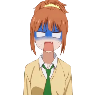 😨 anime, shocked, girl, cartoon, expression, kawaii telegram sticker