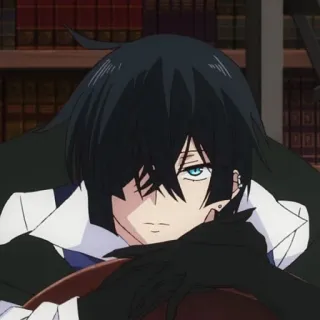 💎 Anime, Personnage, Manga, Cheveux noirs, Yeux bleus telegram sticker