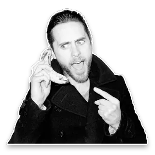 🍌 Jared Leto Jared Leto, banana phone, celebrity, actor, humor, funny telegram sticker
