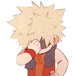 🤦‍♂️ Katsuki Bakugo My Hero Academia BITE Anime, Manga, Charakter, Katsuki Bakugo, My Hero Academia, Biss telegram sticker
