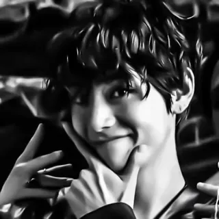 🖇 kpop, idol, gesicht, person, porträt, promi, schwarz weiß whatsapp sticker