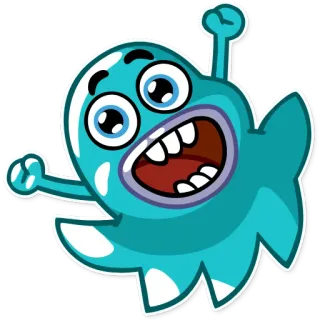 😃 cartoon, monster, cute, sticker telegram sticker