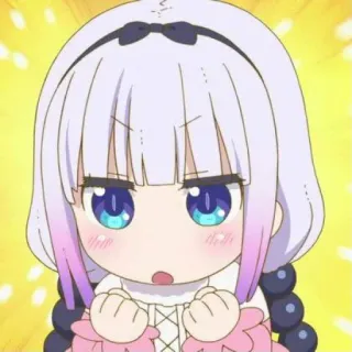 ☁️ Kanna Kamui Miss Kobayashi's Dragon Maid Anime, Kawaii, Drago, Kanna, Chibi, Carino telegram sticker