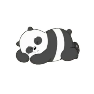 😣 Panda We Bare Bears панда, спящий, мультфильм, милый, животное whatsapp sticker