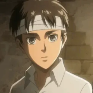 😐 Eren Yeager Attack on Titan Anime, Manga, Ataque a los Titanes, Eren Jaeger, Personaje telegram sticker
