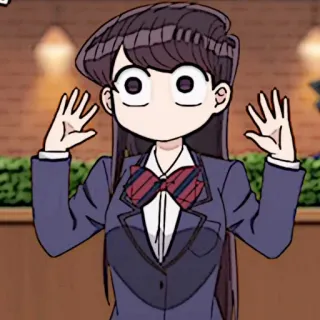 🧬 Komi Shouko Komi Can't Communicate Anime, Komi Can't Communicate, Komi Shouko, mignon, fille, dessin animé whatsapp sticker