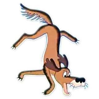 💥 Cartoon, Hund, Flügel, Fliegen, Animation telegram sticker