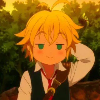 😏 Meliodas Seven Deadly Sins аниме, Мелиодас, Семь смертных грехов, манга, блондин, персонаж telegram sticker
