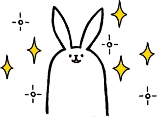 ✨ rabbit, bunny, cute, sparkles, stars, animal telegram sticker