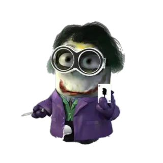 🃏 Joker Batman Minion, Joker, Villano, Dibujos animados, Batman telegram sticker
