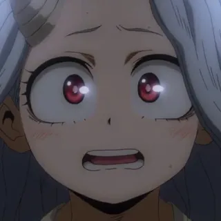 🎒 Eri My Hero Academia Eri, anime, My Hero Academia, scared, shocked, anime girl telegram sticker