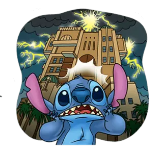 😱 Stitch Stitch, Disney, Cartone animato, Fulmine, Torre telegram sticker
