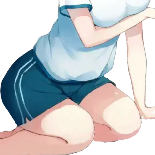 😅 สาวอนิเมะ, ฟิตเนส, นักกีฬา, กีฬา, น่ารัก, การ์ตูน telegram sticker