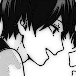 💥 Anime, Mangá, Desenho, Retrato, Preto e Branco telegram sticker