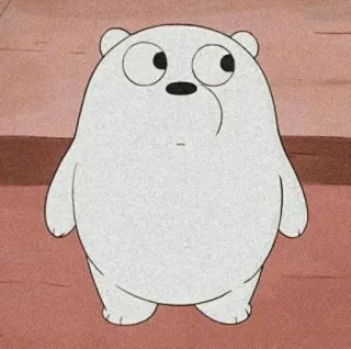 🙄 Ice Bear We Bare Bears cartoon, ice bear, we bare bears, bear, animal telegram sticker