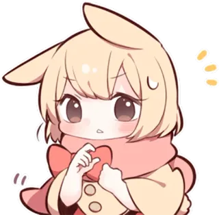 😓 애니메이션, 치비, 카와이, 귀여운, 캐릭터, 만화 telegram sticker