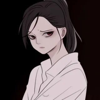 📽 Anime, Dziewczyna, Smutna, Zmęczona, Ilustracja telegram sticker