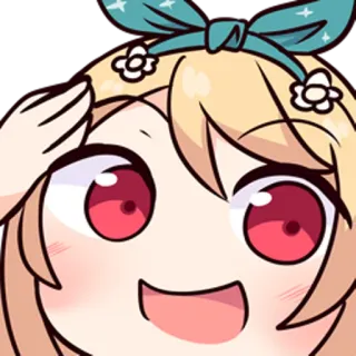 👋 Anime, Kawaii, Mignon, Fille, Vtuber, Dessin animé telegram sticker