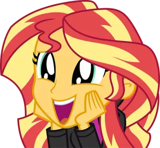 😍 Sunset Shimmer My Little Pony: Equestria Girls サンセットシマー, マイリトルポニー, エクエストリア・ガールズ, アニメ, 友情, 魔法 whatsapp sticker