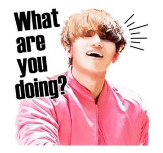🙄 What are you doing? Persona, Domanda, Saluto, Casual whatsapp sticker