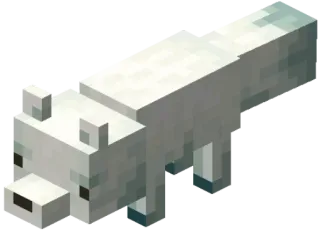 🦊 Minecraft minecraft, video game, animal, fox, white telegram sticker