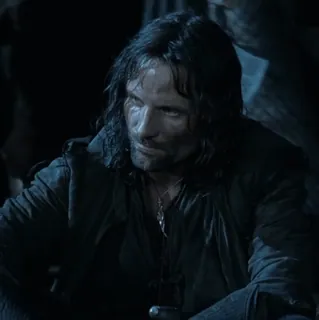 💍 Aragorn The Lord of the Rings aragorn, o senhor dos anéis, viggo mortensen, terra média, filme, fantasia whatsapp sticker