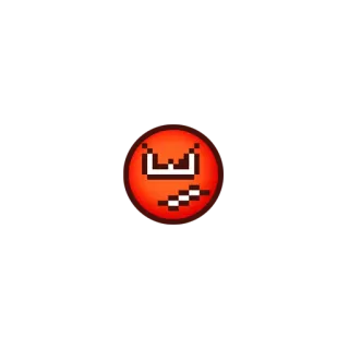😡 злой, эмодзи, пиксельный, красный, расстроенный telegram sticker