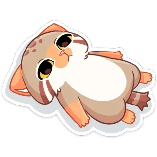 ☺️ gato, lindo, kawaii, animal, dibujos animados, pegatina telegram sticker