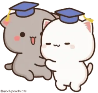 🎓 gatos, formatura, desenho animado, fofo, capelo, celebração, animais telegram sticker