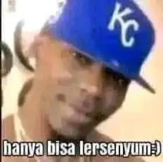 😁 hanya bisa lersenyum:) whatsapp sticker
