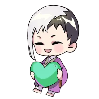 ❤️ 애니메이션, 치비, 하트, 귀여운, 만화 telegram sticker