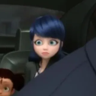 🗼 Marinette Miraculous Ladybug dessin animé, animé, Marinette, Miraculous Ladybug, mignon, fille whatsapp sticker