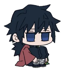 🌊 Giyu Tomioka Demon Slayer Anime, Manga, Demon Slayer, Giyu Tomioka, Chibi telegram sticker