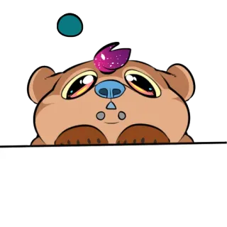 🤗 animal, desenho animado, fofo, adesivo, peludo, personagem telegram sticker