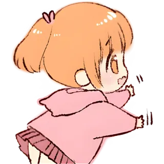🥺 dễ thương, anime, chibi, gái, hoạt hình, kawaii, nhãn dán whatsapp sticker