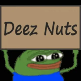 🙌 Pepe Deez Nuts meme, pepe, frog, deez nuts telegram sticker