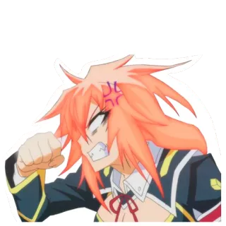 💢 Anime, Zły, Walka, Kreskówka telegram sticker