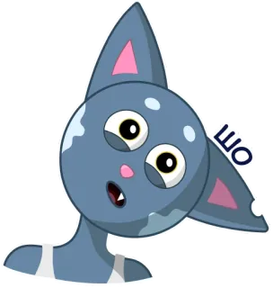 😦 шолом animale, gatto, carino, cartone animato, adesivo telegram sticker