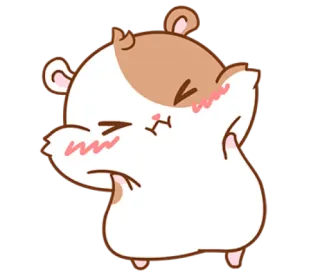 ☺️ hamster, süß, cartoon, tier, aufkleber, nagetier telegram sticker