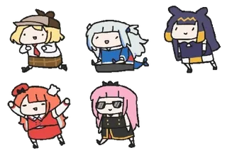 🐱 Anime, VTuber, Süß, Kawaii, Hololive, Charakter, Gruppe telegram sticker