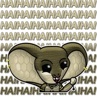 😂 HA HAI cobra, cobra, desenho animado, animal telegram sticker