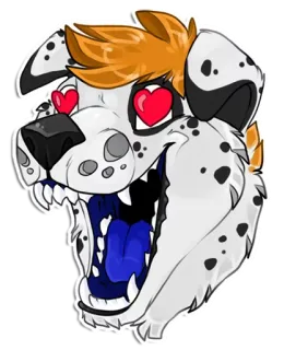 ❤ далматинец, собака, любовь, сердечки, животное, мультфильм telegram sticker