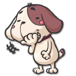 😁 pies, kreskówka, zwierzę, słodki telegram sticker