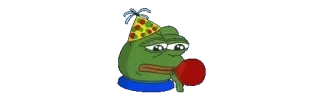 🙂 Pepe the Frog Meme, Pepe, Rana, Festa, Triste, Compleanno telegram sticker