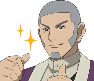 👍 Anime, Pulgar arriba, Positivo, Aprobación, Brillo telegram sticker